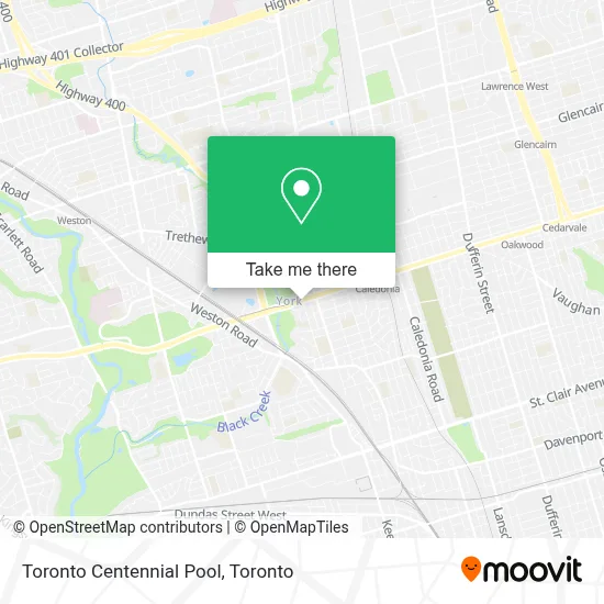 Toronto Centennial Pool map