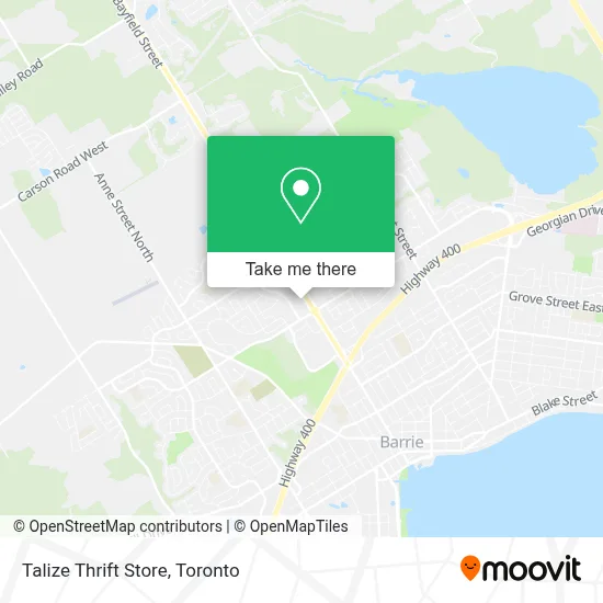 Talize Thrift Store map