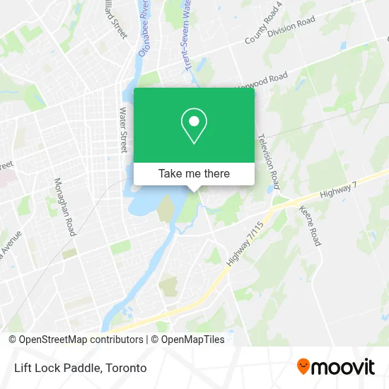 Lift Lock Paddle map