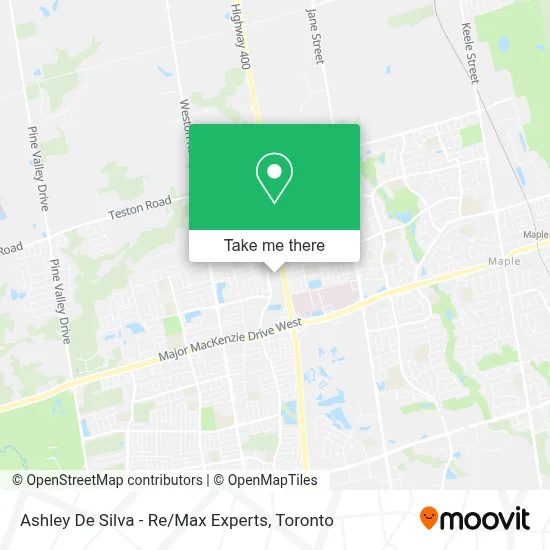Ashley De Silva - Re / Max Experts map