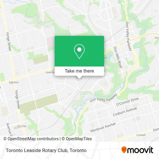 Toronto Leaside Rotary Club map