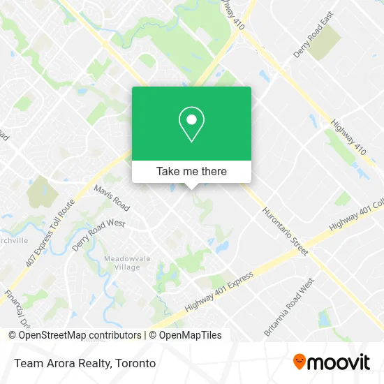 Team Arora Realty map