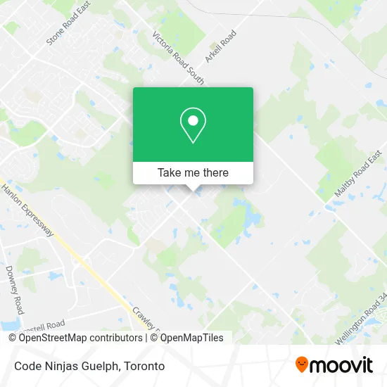 Code Ninjas Guelph map