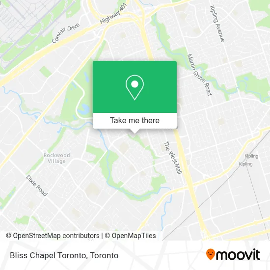 Bliss Chapel Toronto map