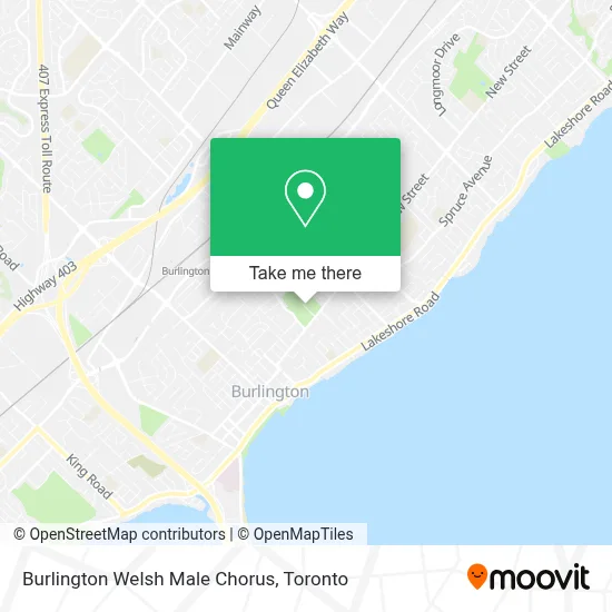 Burlington Welsh Male Chorus map