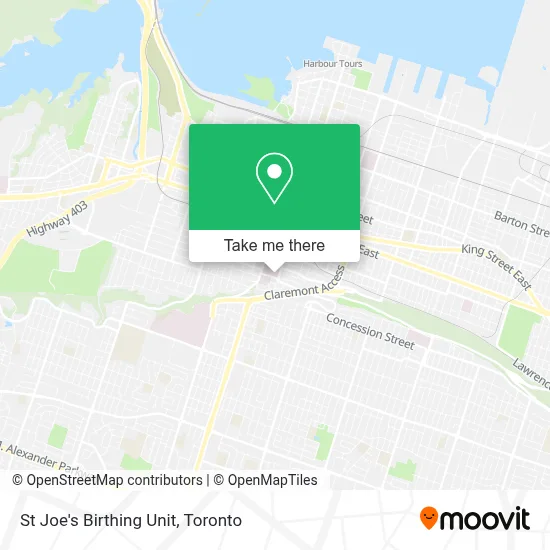 St Joe's Birthing Unit map