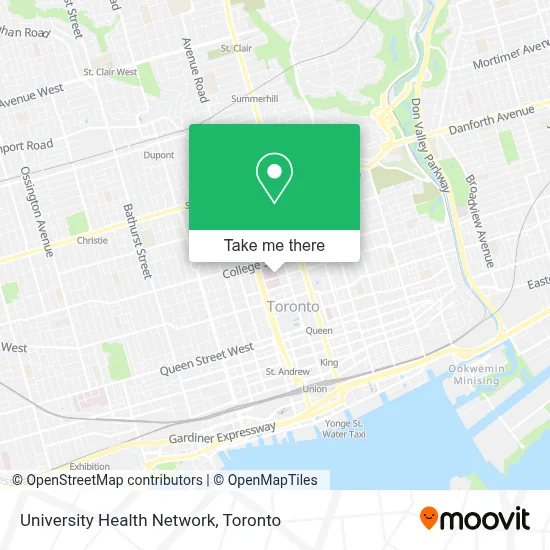 University Health Network map