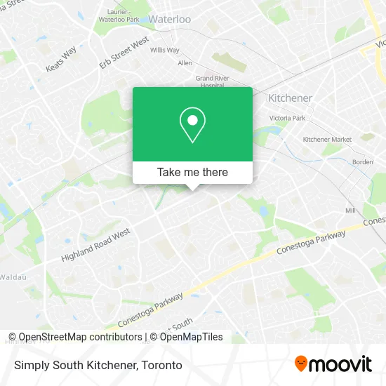 Simply South Kitchener map