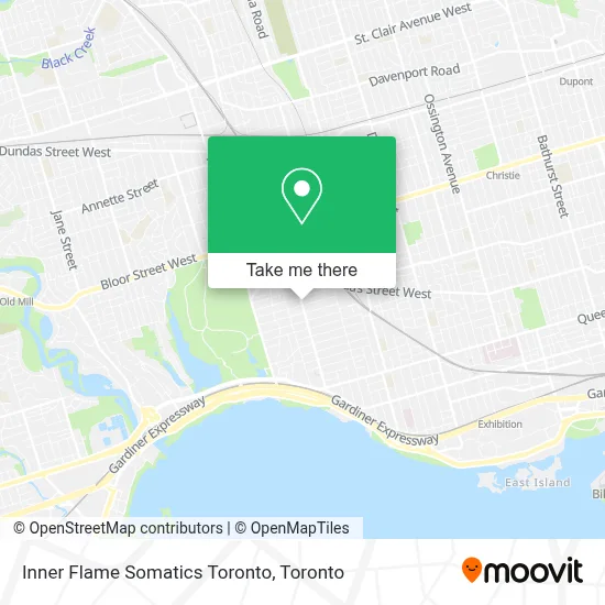Inner Flame Somatics Toronto map