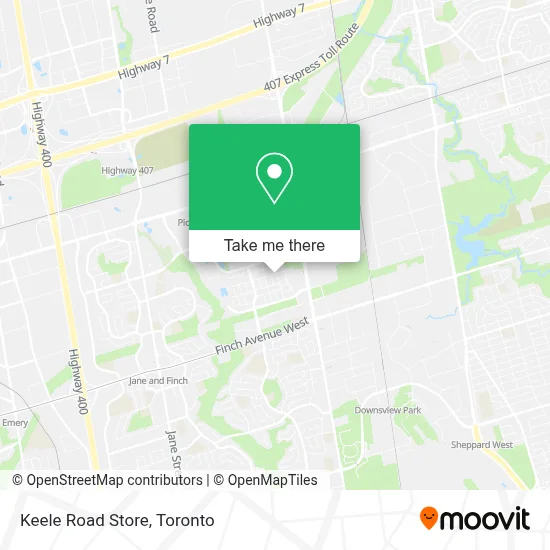 Keele Road Store map