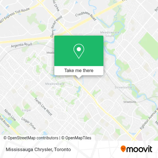Mississauga Chrysler map