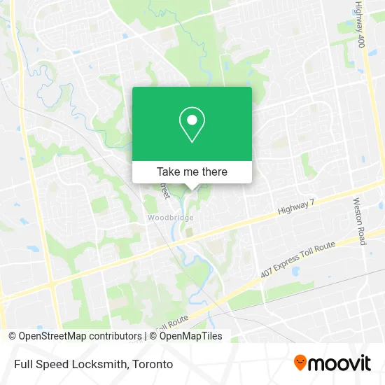 Full Speed Locksmith map