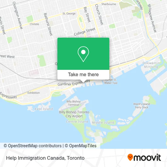 Help Immigration Canada map