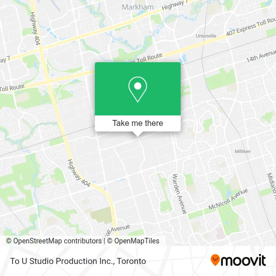 To U Studio Production Inc. map