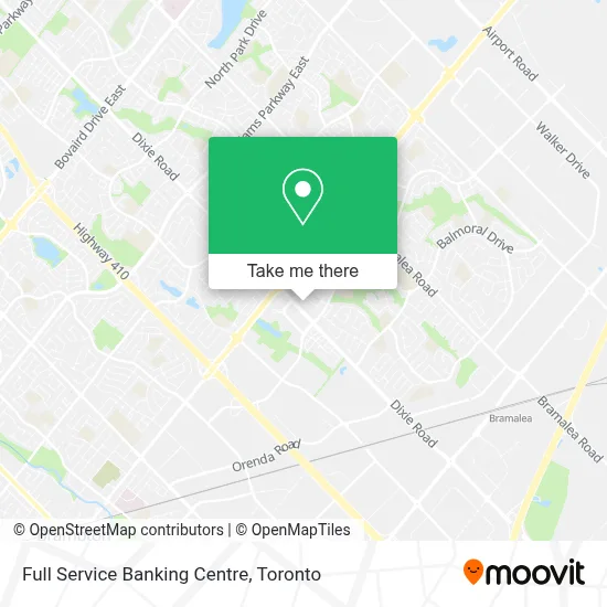 Full Service Banking Centre map