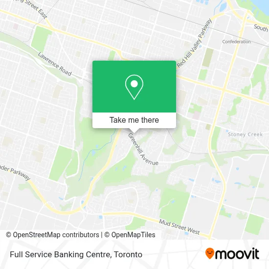 Full Service Banking Centre map