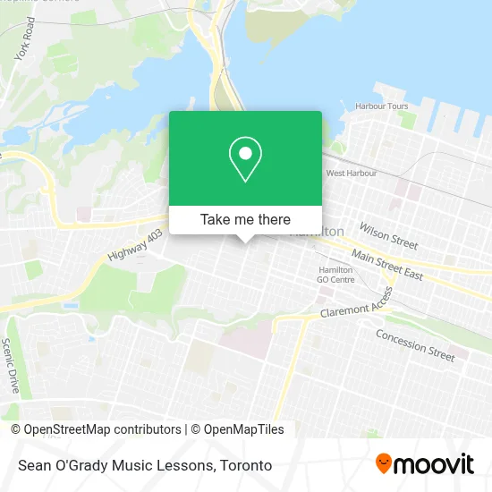 Sean O'Grady Music Lessons map