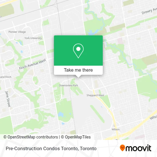 Pre-Construction Condos Toronto map