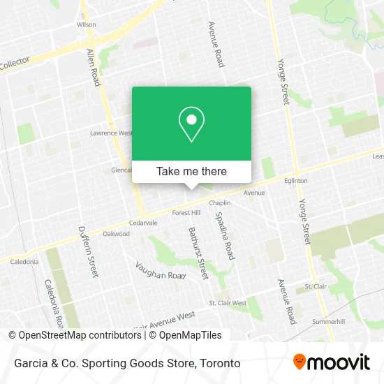 Garcia & Co. Sporting Goods Store map