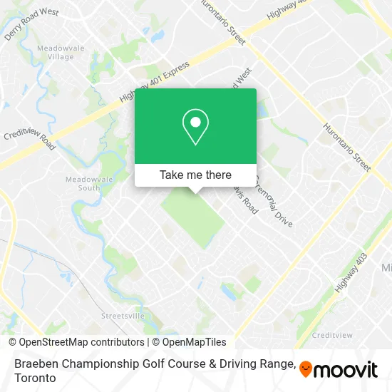 Braeben Championship Golf Course & Driving Range map