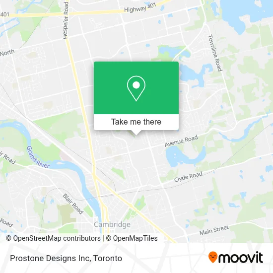 Prostone Designs Inc map