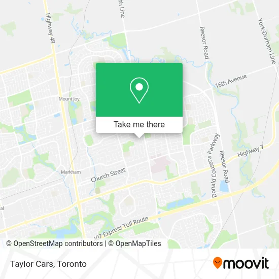Taylor Cars map