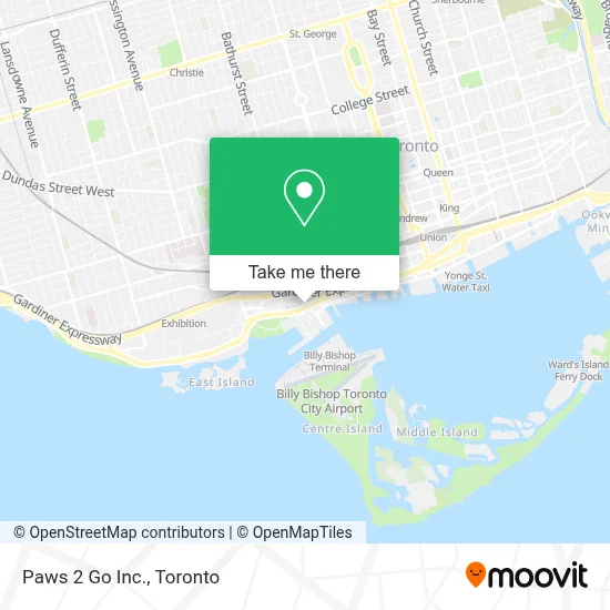 Paws 2 Go Inc. map