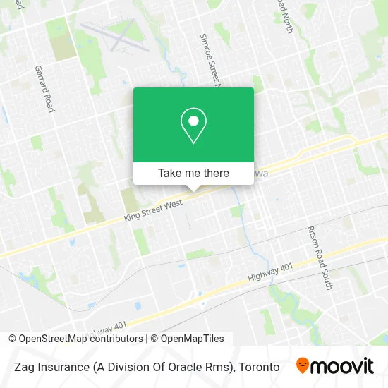 Zag Insurance (A Division Of Oracle Rms) map