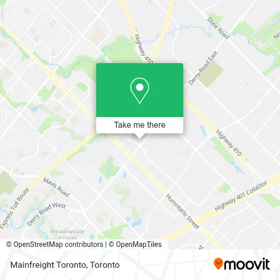 Mainfreight Toronto map