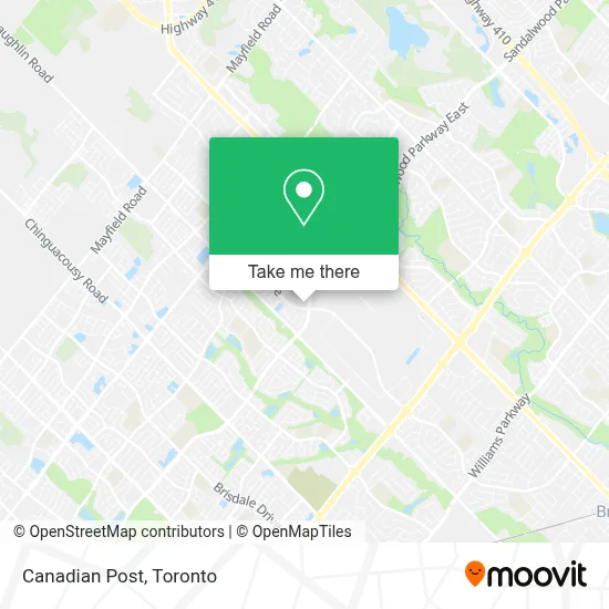 Canadian Post map