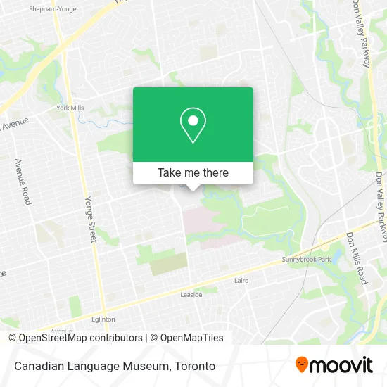 Canadian Language Museum map