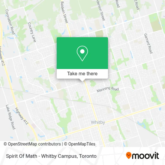 Spirit Of Math - Whitby Campus map