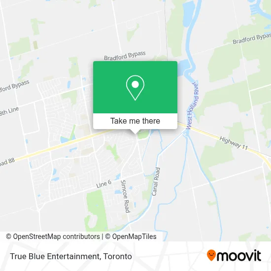 True Blue Entertainment map