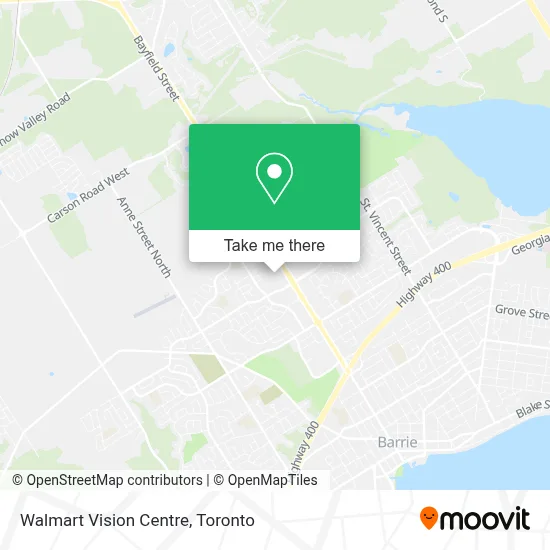Walmart Vision Centre map