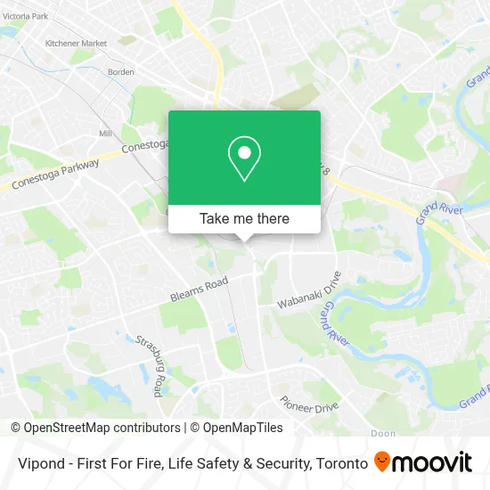 Vipond - First For Fire, Life Safety & Security map