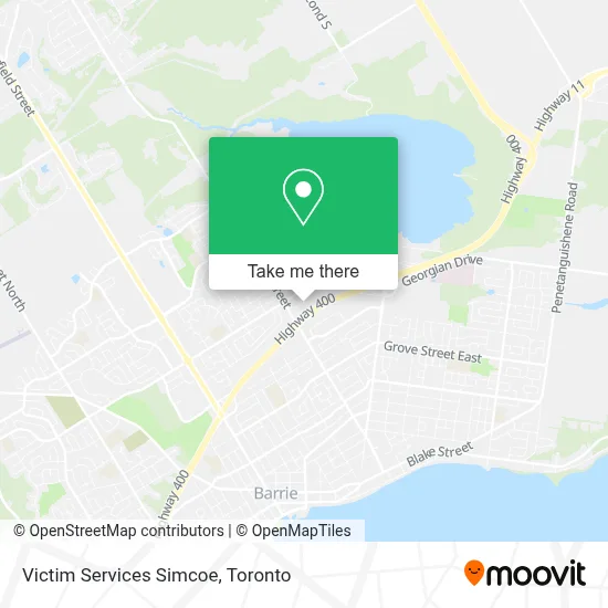 Victim Services Simcoe map