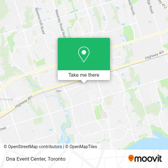 Dna Event Center map