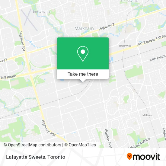 Lafayette Sweets map