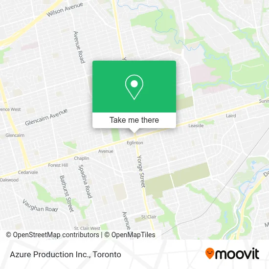 Azure Production Inc. map