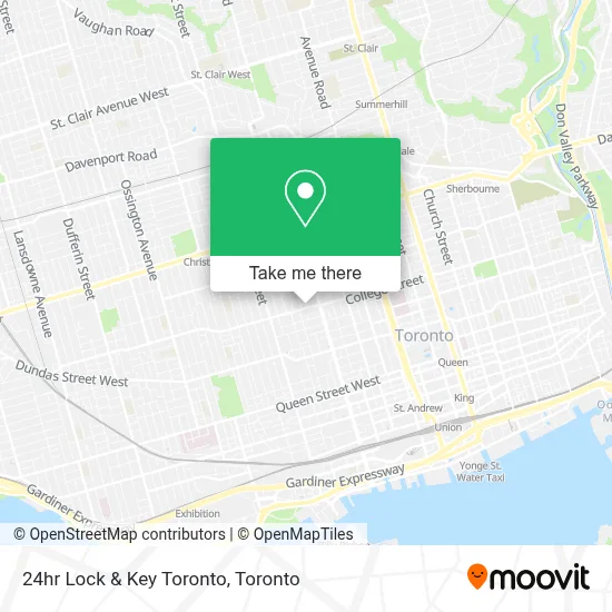 24hr Lock & Key Toronto map