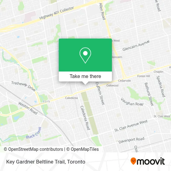 Key Gardner Beltline Trail map