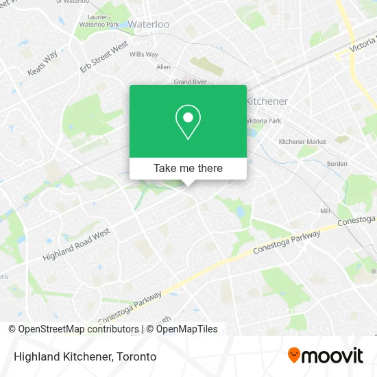 Highland Kitchener map