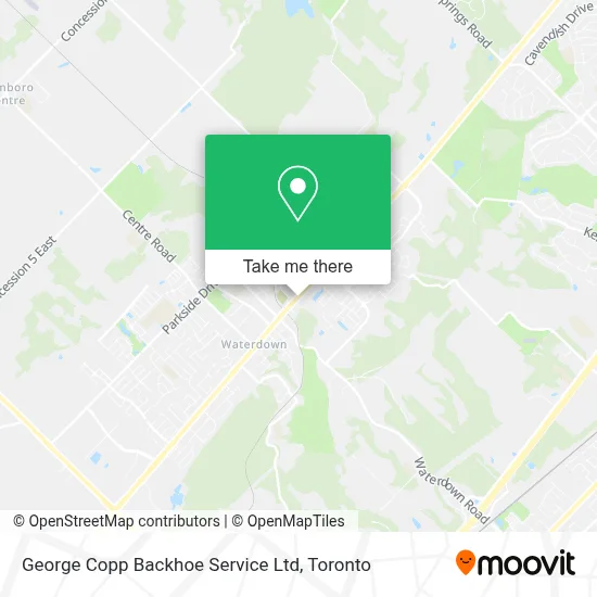 George Copp Backhoe Service Ltd map
