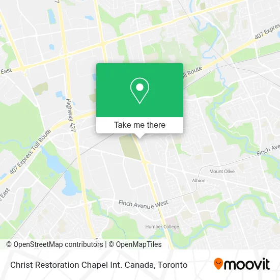 Christ Restoration Chapel Int. Canada map
