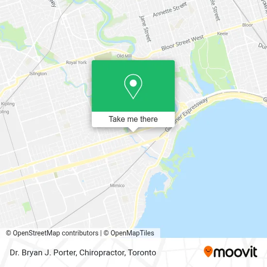 Dr. Bryan J. Porter, Chiropractor map