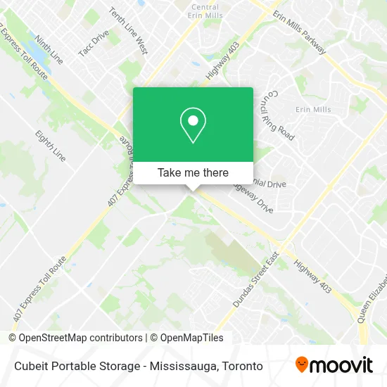 Cubeit Portable Storage - Mississauga map