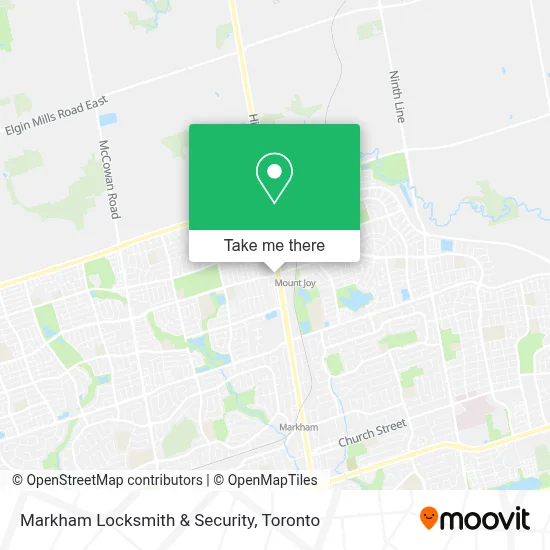 Markham Locksmith & Security map