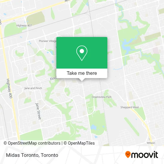 Midas Toronto map