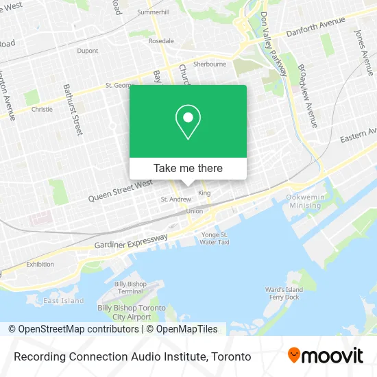 Recording Connection Audio Institute map
