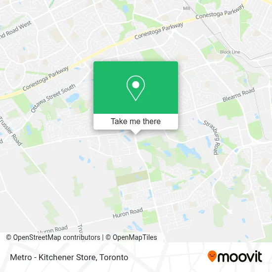 Metro - Kitchener Store map